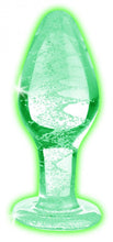 Load image into Gallery viewer, Booty Sparks Glow-in-the-dark Glass Anal Plug Large
