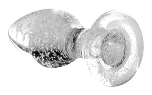 Booty Sparks Glow-in-the-dark Glass Anal Plug Small