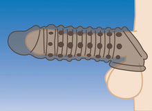 Load image into Gallery viewer, Size Matters 1.5in Penis Enhancer Sleeve Smoke
