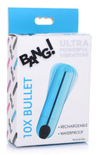 Load image into Gallery viewer, Bang! 10x Vibrating Metallic Bullet Blue
