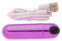Load image into Gallery viewer, Bang! 10x Vibrating Metallic Bullet Purple

