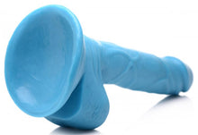 Load image into Gallery viewer, Pop 6.5in Dildo W/ Balls Blue
