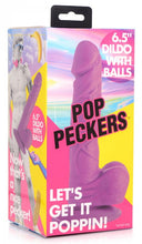Load image into Gallery viewer, Pop 6.5in Dildo W/ Balls Purple
