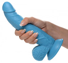 Load image into Gallery viewer, Pop 7.5in Dildo W/ Balls Blue
