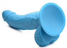 Load image into Gallery viewer, Pop 7.5in Dildo W/ Balls Blue
