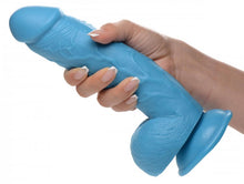 Load image into Gallery viewer, Pop 8.25in Dildo W/ Balls Blue
