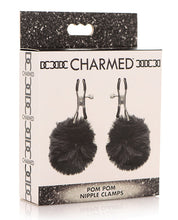 Load image into Gallery viewer, Charmed Pom Pom Nipple Clamps Black
