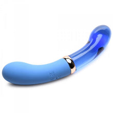 Load image into Gallery viewer, Prisms Vibra-glass 10x Bleu Dual Ended Glass G Spot Vibe
