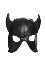 Load image into Gallery viewer, Master Series Dungeon Demon Bondage Hood W/ Horns
