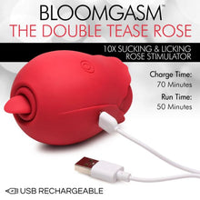 Load image into Gallery viewer, The Double Tease Rose 10x Sucking &amp; Licking Rose Simulator
