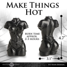 Load image into Gallery viewer, Master Series Bound Goddess Drip Candle Black
