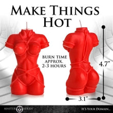 Load image into Gallery viewer, Master Series Bound Goddess Drip Candle Red
