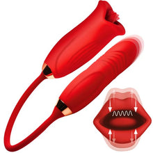 Load image into Gallery viewer, Lg Magic Kiss Clit Stim W/ Thrusting Vibe
