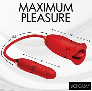 Lg Magic Kiss Clit Stim W/ Thrusting Vibe