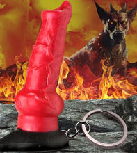 Load image into Gallery viewer, Creature Cocks Hell Hound Silicone Keychain
