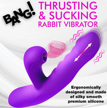 Load image into Gallery viewer, Thrusting &amp; Sucking Rabbit Vibrator Purple
