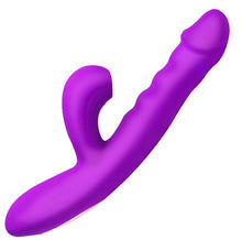 Load image into Gallery viewer, Thrusting &amp; Sucking Rabbit Vibrator Purple
