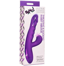 Load image into Gallery viewer, Thrusting &amp; Sucking Rabbit Vibrator Purple
