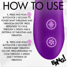 Load image into Gallery viewer, Thrusting &amp; Sucking Rabbit Vibrator Purple
