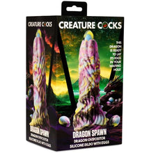 Load image into Gallery viewer, Creature Cocks Dragon Spawn Ovipositor Dildo W/ Eggs
