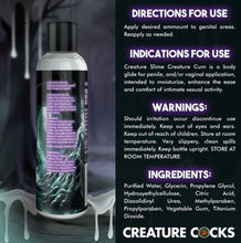 Load image into Gallery viewer, Creature Cocks Creature Slime Unscented Creature Cum Lube 8oz
