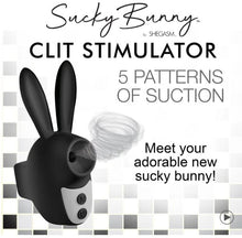 Load image into Gallery viewer, Sucky Bunny Clit Stimulator Black
