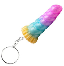Load image into Gallery viewer, Creature Cocks Mystique Unicorn Silicone Keychain
