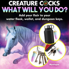 Load image into Gallery viewer, Creature Cocks Mystique Unicorn Silicone Keychain
