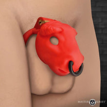 Load image into Gallery viewer, Master Series Bull Chastity Cage Red
