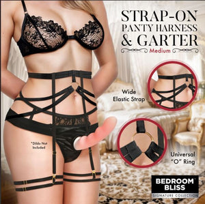 Bedroom Bliss Belle Strap-on Harness & Garter Medium