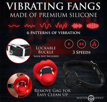 Load image into Gallery viewer, Master Series Vampire Mouth Gag Vibrating
