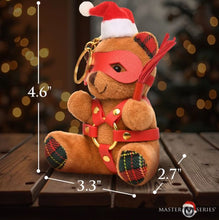 Load image into Gallery viewer, Ms Holiday Bondage Bear Keychain Brown

