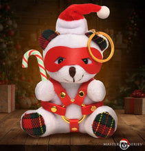 Load image into Gallery viewer, Ms Holiday Bondage Bear Keychain White
