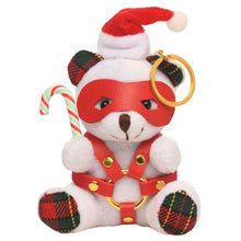 Load image into Gallery viewer, Ms Holiday Bondage Bear Keychain White
