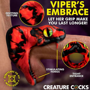 Creature Cock Master Cobra Silicone Cock Ring Red