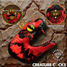 Load image into Gallery viewer, Creature Cock Master Cobra Silicone Cock Ring Red
