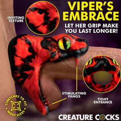 Creature Cock Master Cobra Silicone Cock Ring Red