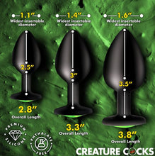 Load image into Gallery viewer, Creature Cock Creature Eyes Silicone Butt Plug Set
