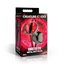 Load image into Gallery viewer, Creature Cock Sinister Eye Metal Butt Plug Small

