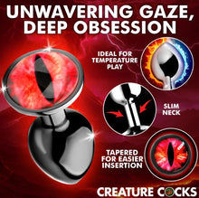 Load image into Gallery viewer, Creature Cock Sinister Eye Metal Butt Plug Small
