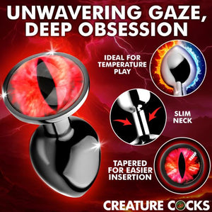 Creature Cock Sinister Eye Metal Butt Plug Small
