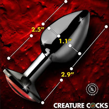 Load image into Gallery viewer, Creature Cock Sinister Eye Metal Butt Plug Small
