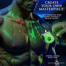 Load image into Gallery viewer, Master Series Glow Pour Drip Candle Set Of 3 Blacklight Reactive
